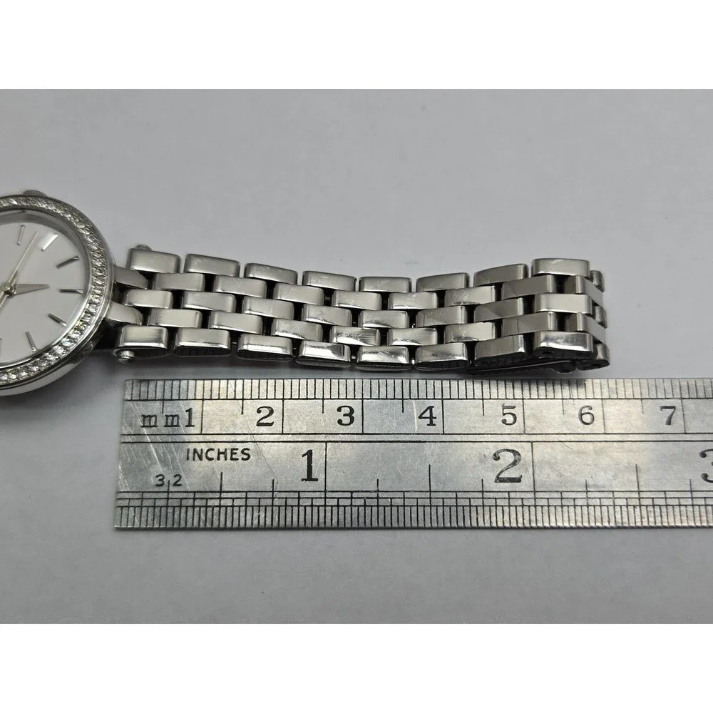Michael Kors Mini Darci MK3294 Womens Silver Crystal Bezel 26mm New Battery